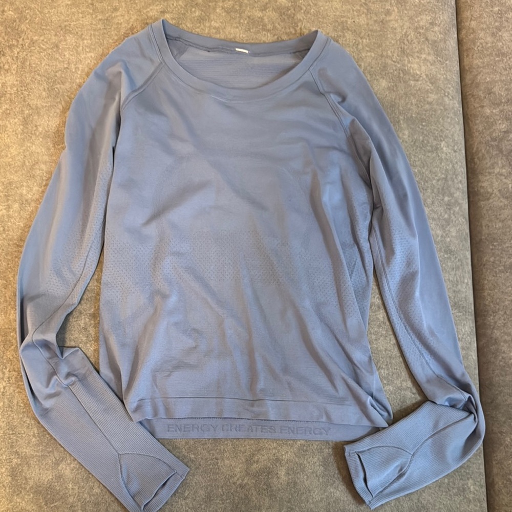 Lululemon Athletica Blue Fitted Long Sleeve
